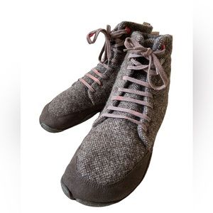 WILDLING Wool Barefoot Shoes Boots Brown Organic High Top Hiking Zero Drop